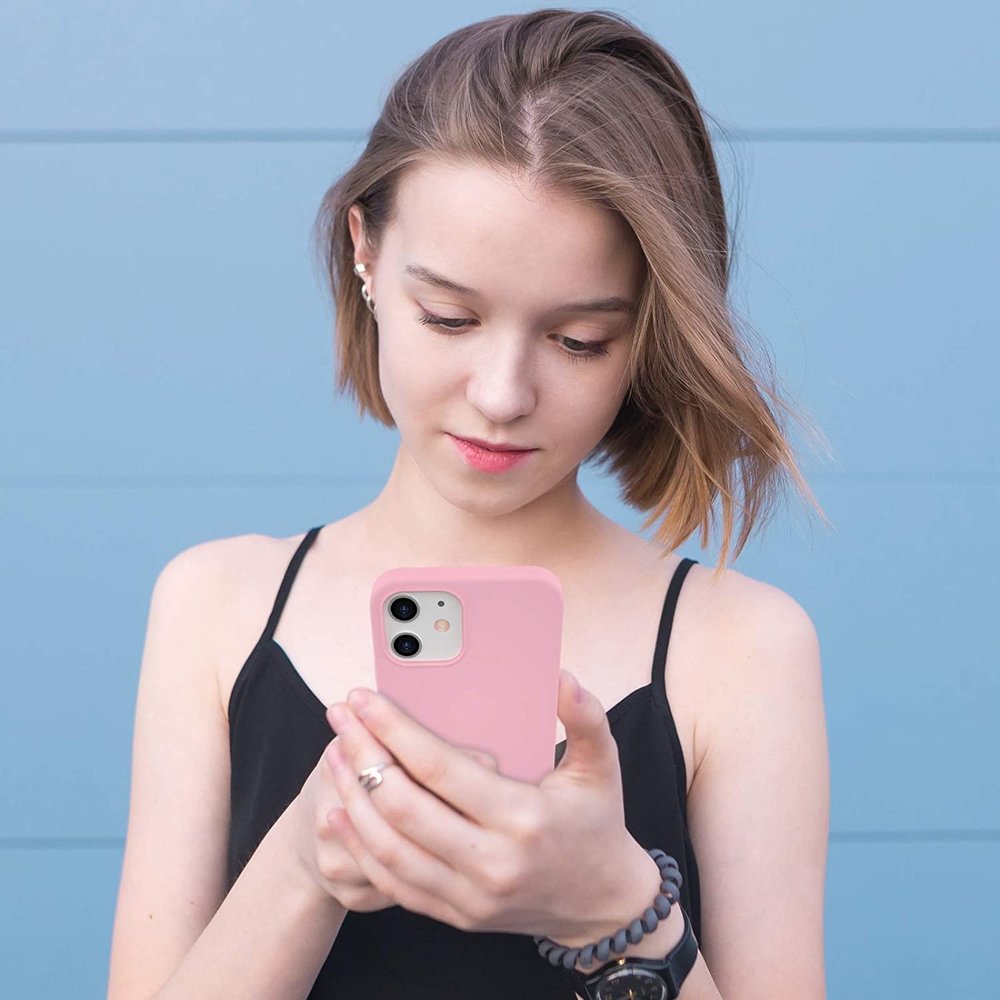 ShieldCase® ShieldCase Silicone case iPhone 12 Mini - 5.4 inch (roze)