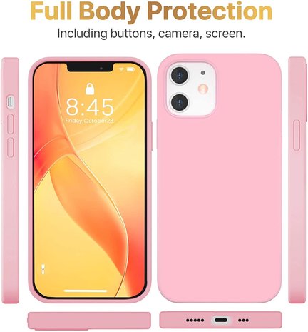 ShieldCase® ShieldCase Silicone case iPhone 12 Mini - 5.4 inch (roze)