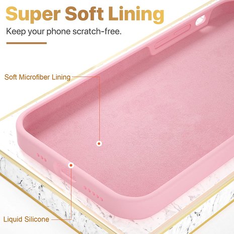 ShieldCase® ShieldCase Silicone case iPhone 12 Mini - 5.4 inch (roze)