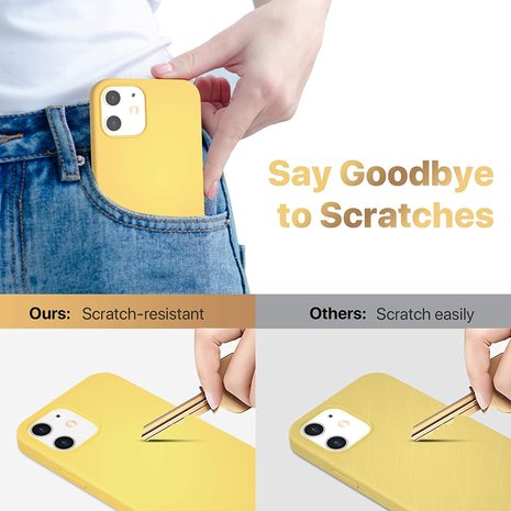 ShieldCase® ShieldCase Silicone case iPhone 12 Mini - 5.4 inch (geel)