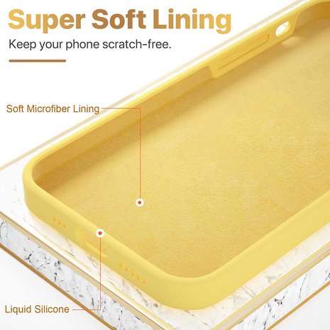 ShieldCase® ShieldCase Silicone case iPhone 12 Mini - 5.4 inch (geel)