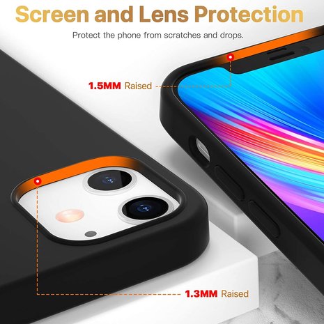 ShieldCase® ShieldCase iPhone 12 Mini silicone case - 5.4 inch (zwart)