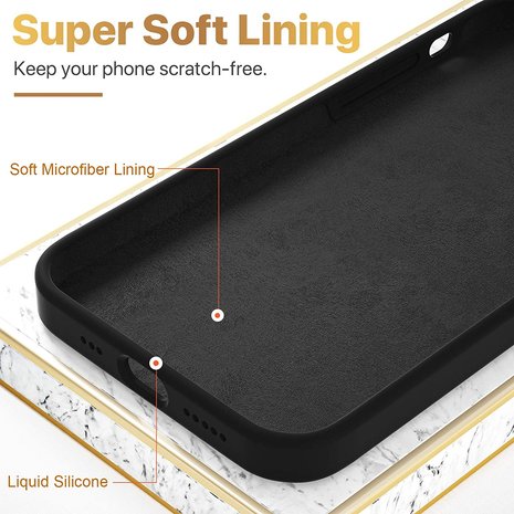 ShieldCase® ShieldCase iPhone 12 Mini silicone case - 5.4 inch (zwart)