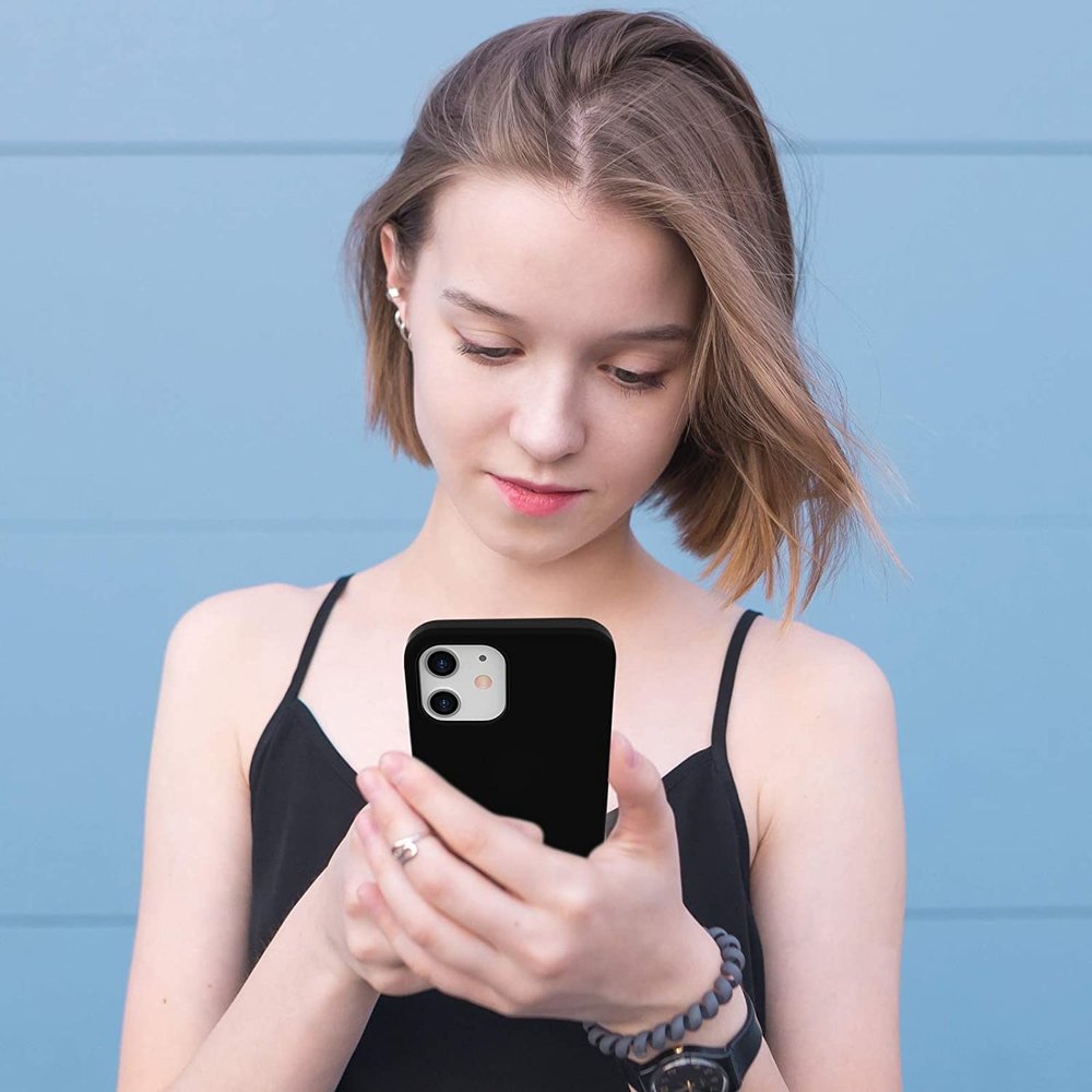 ShieldCase® ShieldCase iPhone 12 Mini silicone case - 5.4 inch (zwart)