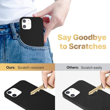 ShieldCase® ShieldCase iPhone 12 Mini silicone case - 5.4 inch (zwart)