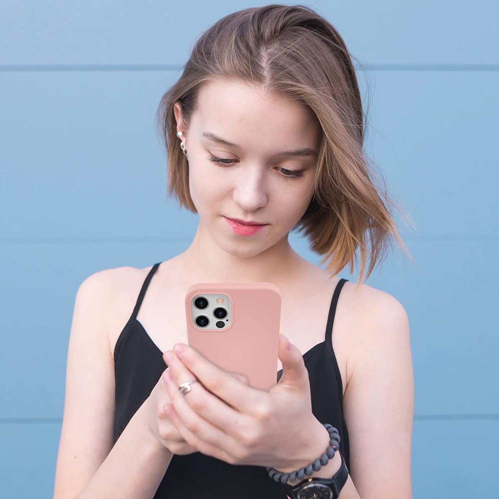 ShieldCase® ShieldCase Silicone case iPhone 12 Pro - 6.1 inch (roze)