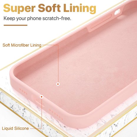 ShieldCase® ShieldCase Silicone case iPhone 12 Pro - 6.1 inch (roze)