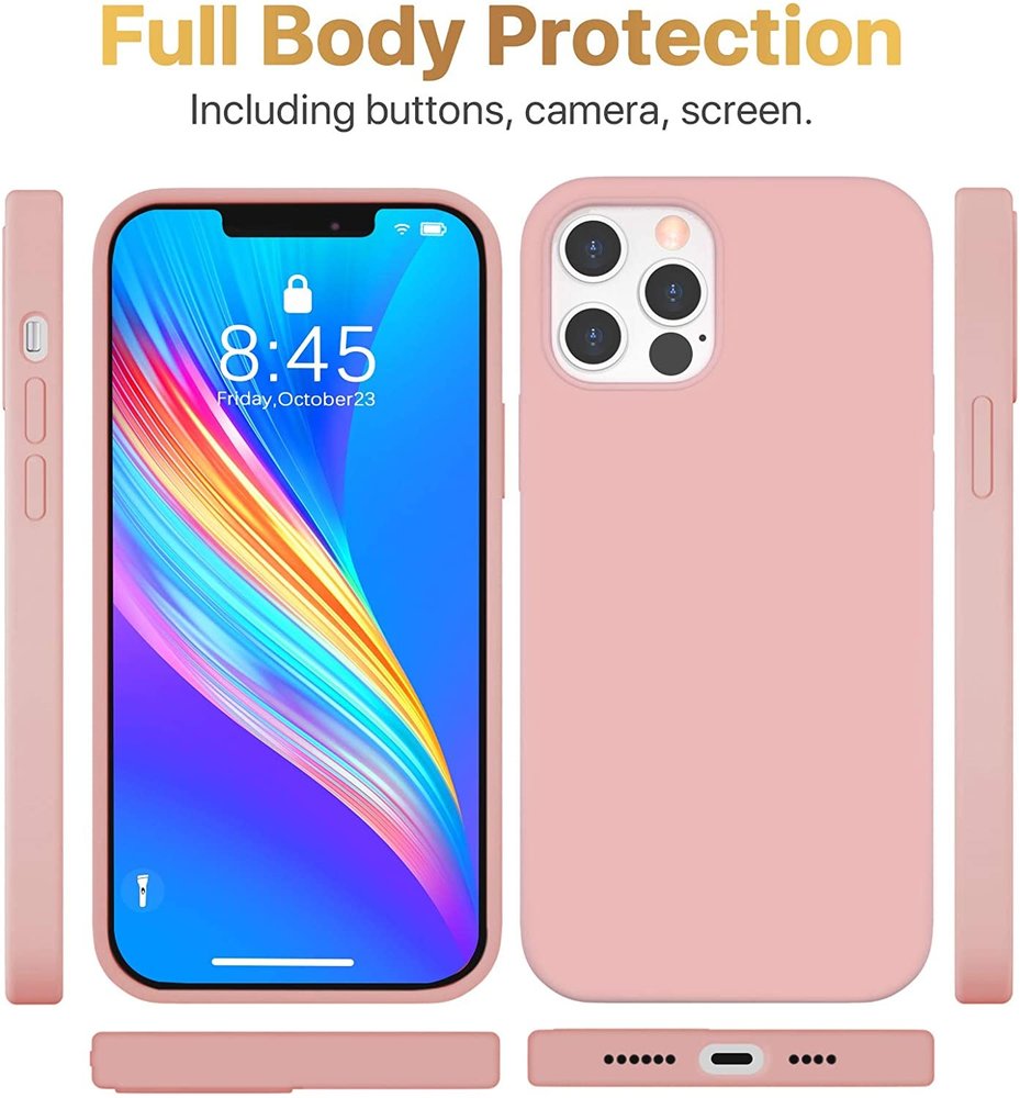 ShieldCase® ShieldCase Silicone case iPhone 12 Pro - 6.1 inch (roze)