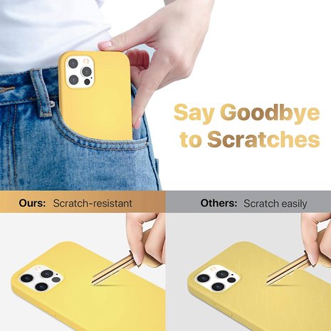 ShieldCase® ShieldCase Silicone case iPhone 12 Pro - 6.1 inch (geel)