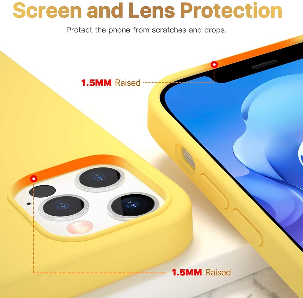 ShieldCase® ShieldCase Silicone case iPhone 12 Pro - 6.1 inch (geel)