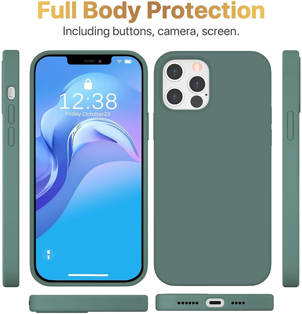 ShieldCase® ShieldCase Silicone case iPhone 12 Pro - 6.1 inch (donkergroen)