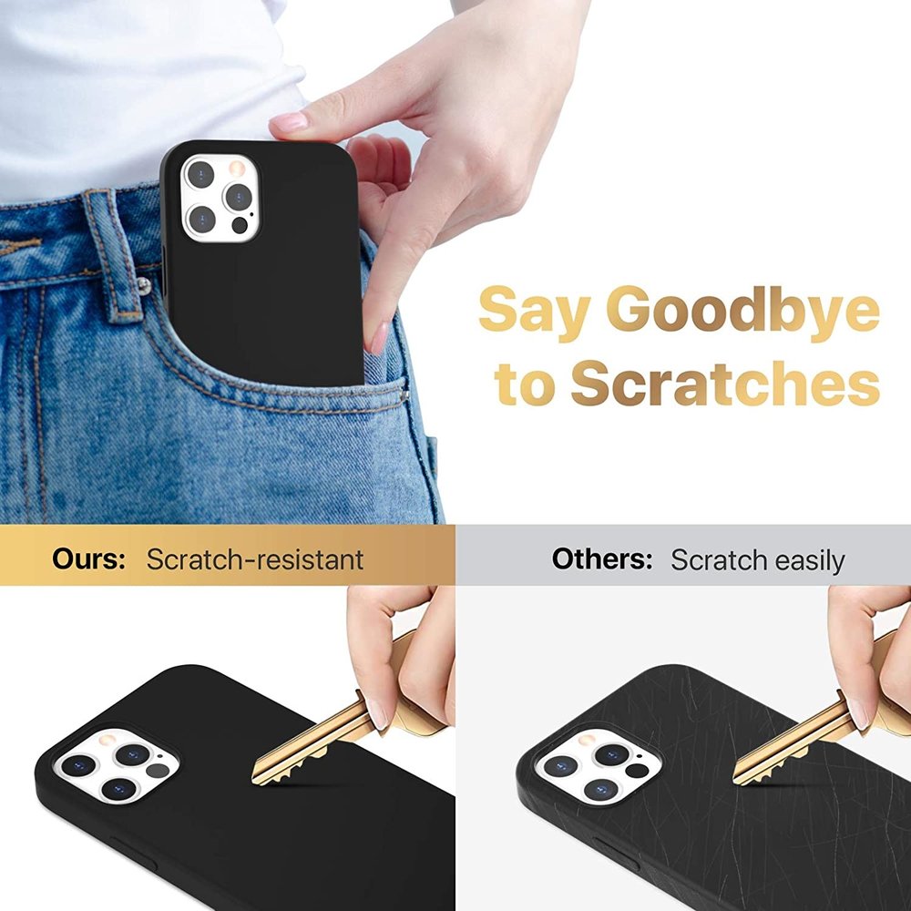 ShieldCase® ShieldCase iPhone 12 Pro silicone case - 6.1 inch (zwart)