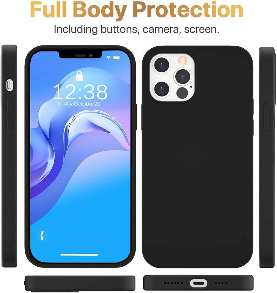 ShieldCase® ShieldCase iPhone 12 Pro silicone case - 6.1 inch (zwart)