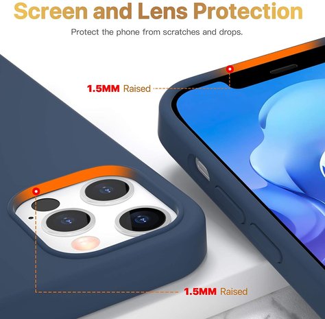 ShieldCase® ShieldCase Silicone case iPhone 12 Pro - 6.1 inch (blauw)