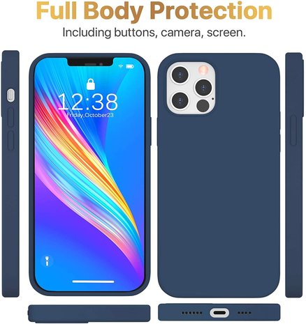 ShieldCase® ShieldCase Silicone case iPhone 12 Pro - 6.1 inch (blauw)