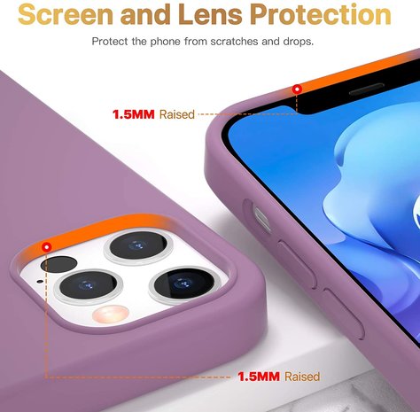 ShieldCase® ShieldCase Silicone case iPhone 12 Pro Max - 6.7 inch (donkerpaars)