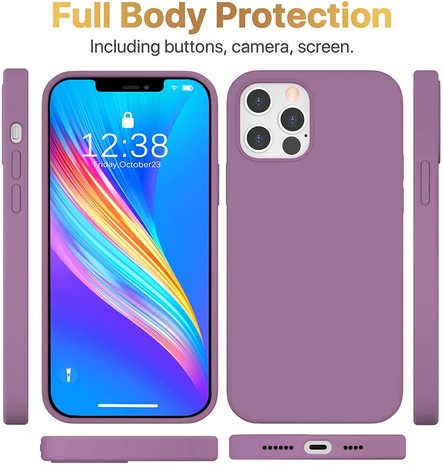 ShieldCase® ShieldCase Silicone case iPhone 12 Pro Max - 6.7 inch (donkerpaars)