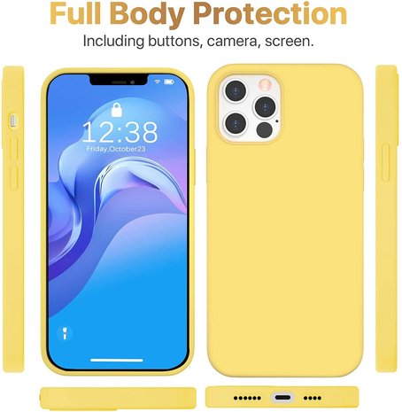 ShieldCase® ShieldCase Silicone case iPhone 12 Pro Max - 6.7 inch (geel)