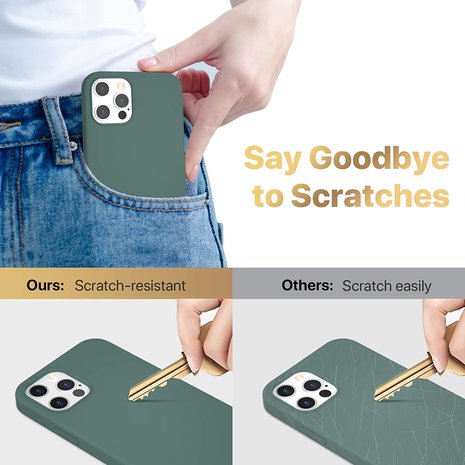 ShieldCase® ShieldCase Silicone case iPhone 12 Pro Max - 6.7 inch (donkergroen)