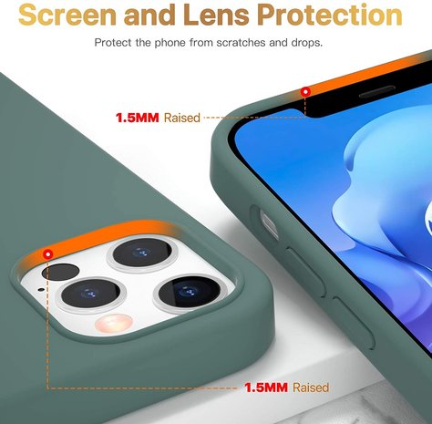 ShieldCase® ShieldCase Silicone case iPhone 12 Pro Max - 6.7 inch (donkergroen)