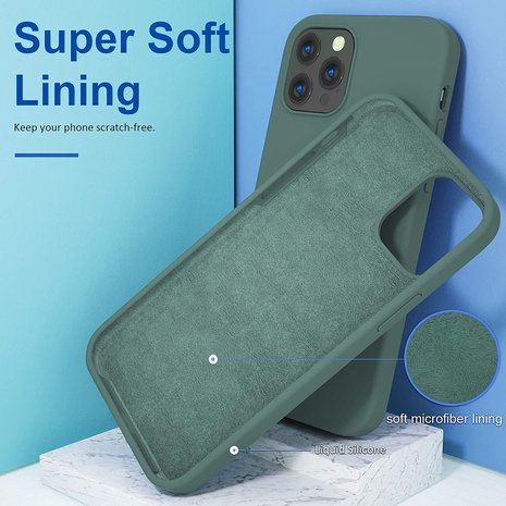 ShieldCase® ShieldCase Silicone case iPhone 12 Pro Max - 6.7 inch (donkergroen)