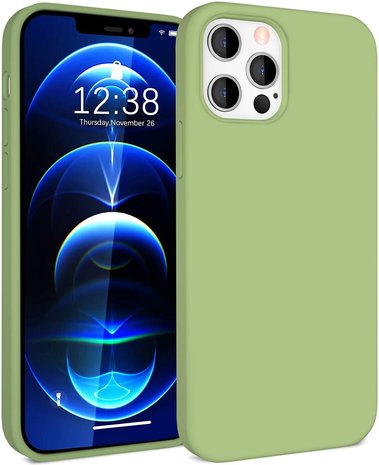 ShieldCase® ShieldCase Silicone case iPhone 12 Pro Max 6.7 - inch (lichtgroen)
