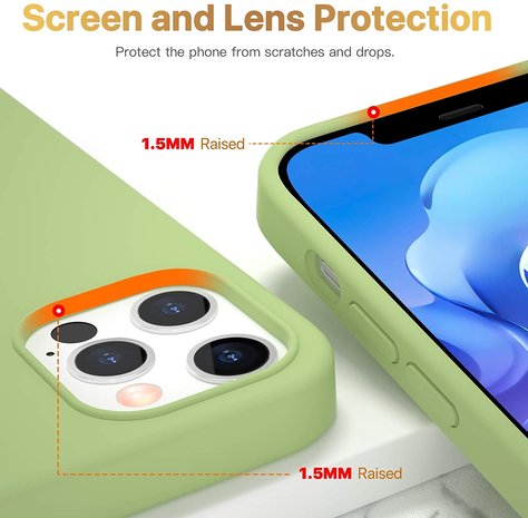 ShieldCase® ShieldCase Silicone case iPhone 12 Pro Max 6.7 - inch (lichtgroen)