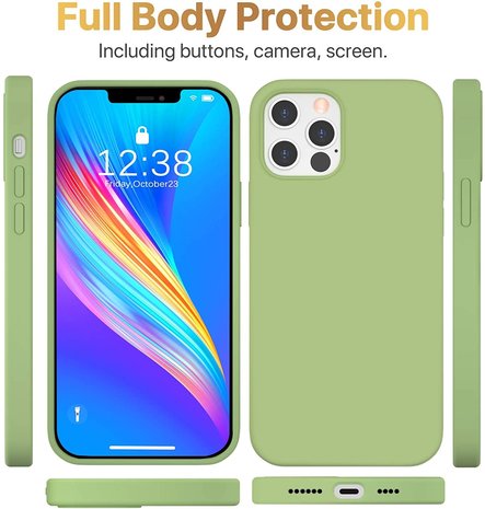 ShieldCase® ShieldCase Silicone case iPhone 12 Pro Max 6.7 - inch (lichtgroen)