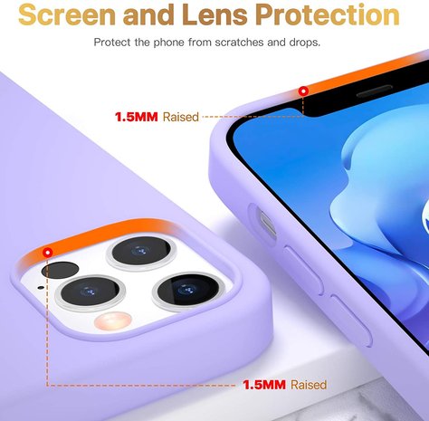 ShieldCase® ShieldCase Silicone case iPhone 12 Pro Max - 6.7 inch (lichtpaars)