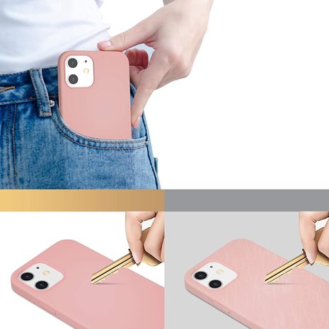 ShieldCase® ShieldCase Silicone case iPhone 12 Pro Max - 6.7 inch (roze)