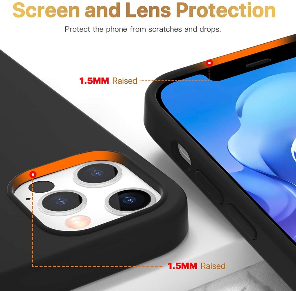 ShieldCase® ShieldCase iPhone 12 Pro Max silicone case - 6.7 inch (zwart)