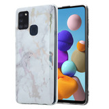 ShieldCase® Metallic White Marmble Samsung A21s hoesje (wit) ShieldCase® Metallic White Marmble Samsung A21s hoesje (wit)