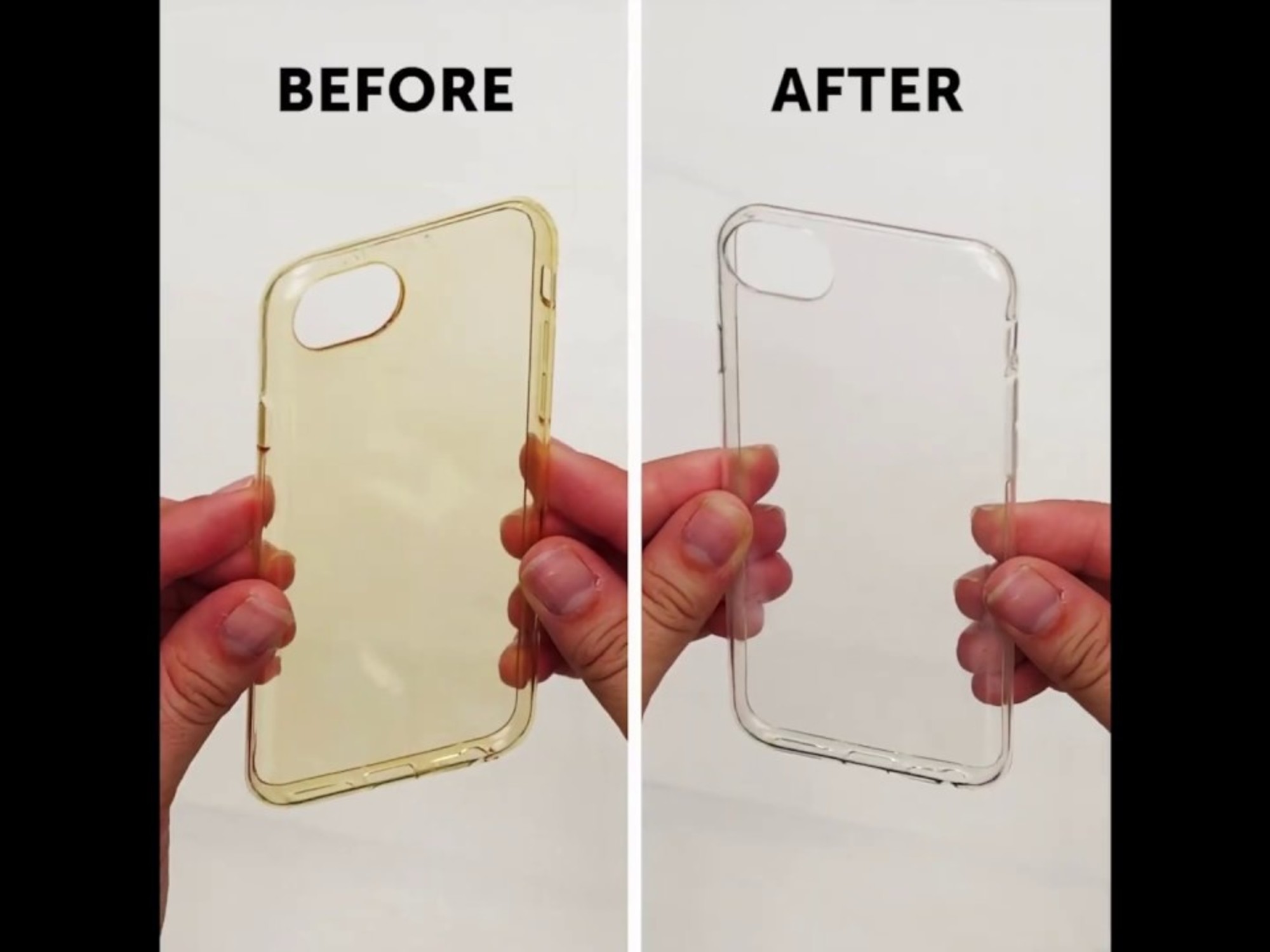 Gele vlekken verwijderen transparante hoesjes - Phone-Factory