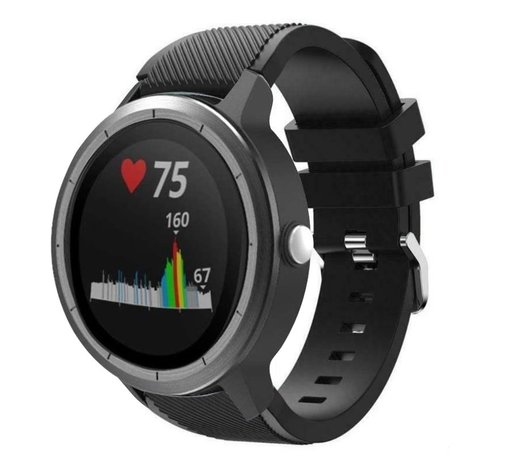 Garmin Vivoactive 3 silicone band zwart