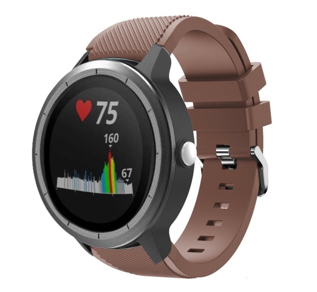 Garmin Vivoactive 3 silicone band (koffiebruin)