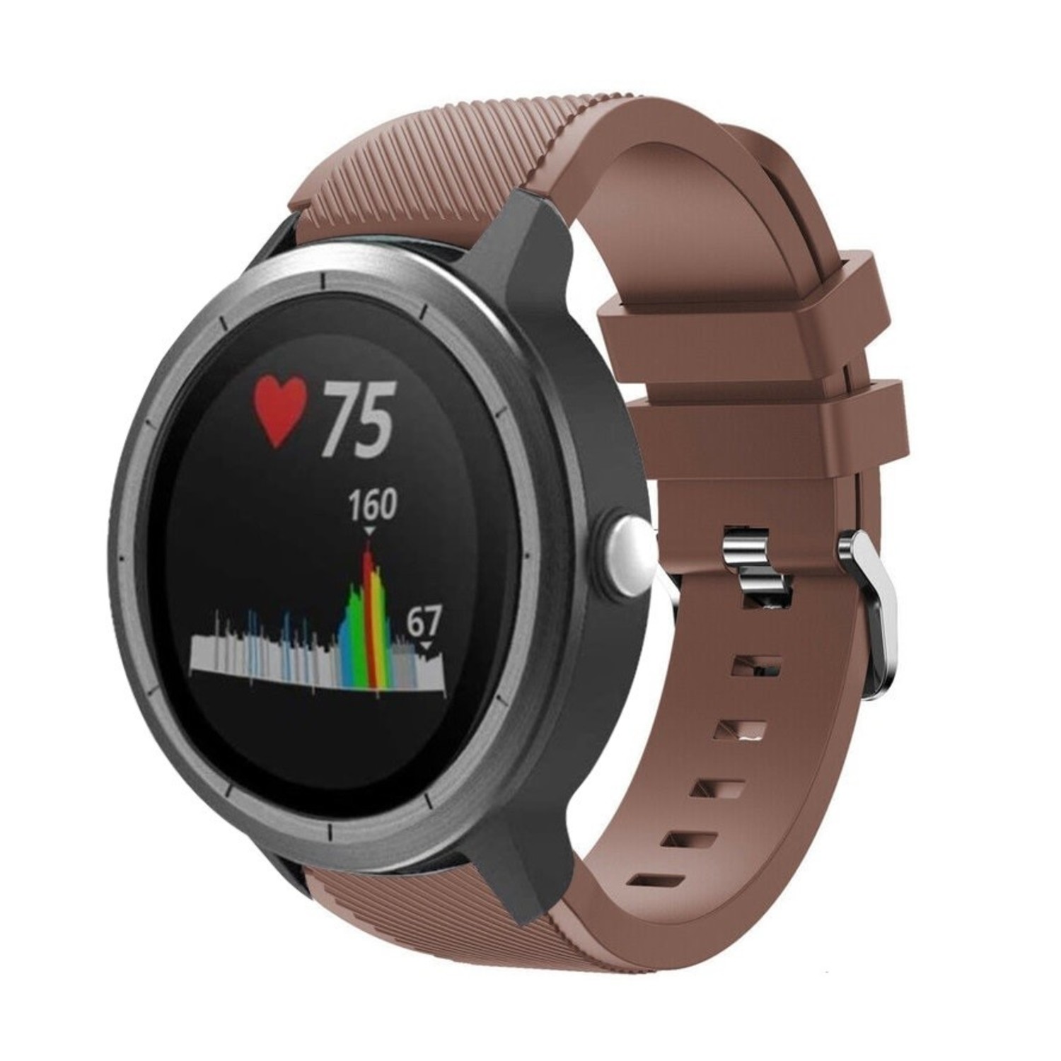 Garmin Vivoactive 3 silicone band koffiebruin Phone Factory