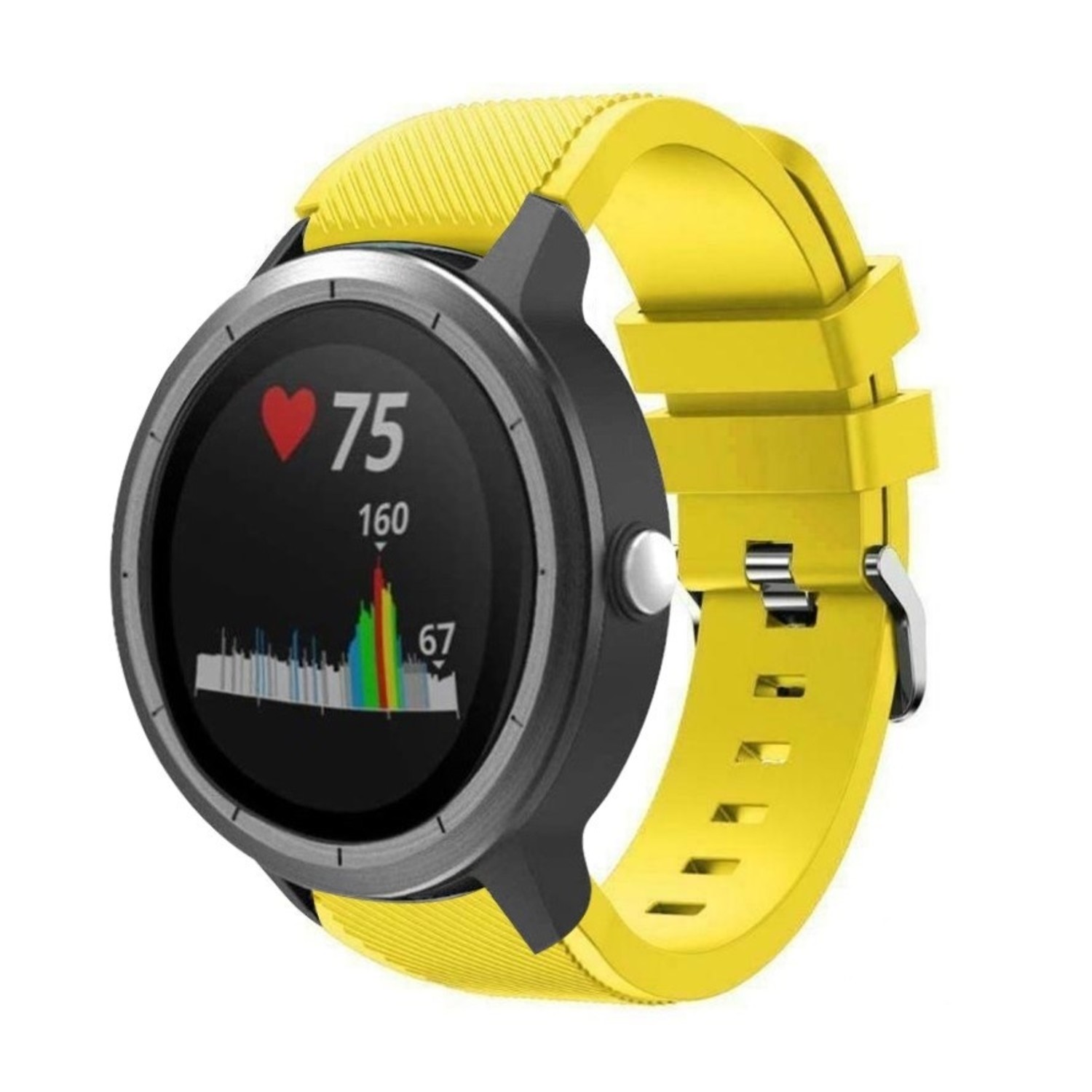 Garmin Vivoactive 3 silicone band geel