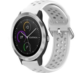 Garmin Vivoactive 3 siliconen bandje met gaatjes (wit)