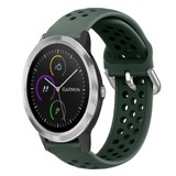 Garmin Vivoactive 3 siliconen bandje met gaatjes (legergroen)