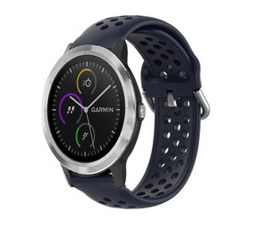 Garmin Vivoactive 3 siliconen bandje met gaatjes (donkerblauw)