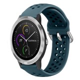 Garmin Vivoactive 3 siliconen bandje met gaatjes (rock green)