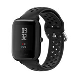 Xiaomi Amazfit Bip siliconen bandje met gaatjes (zwart)