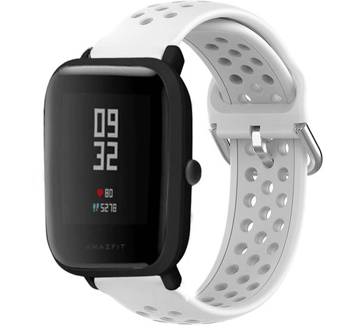 Xiaomi Amazfit Bip siliconen bandje met gaatjes (wit)