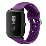 Xiaomi Amazfit Bip siliconen bandje met gaatjes (paars)