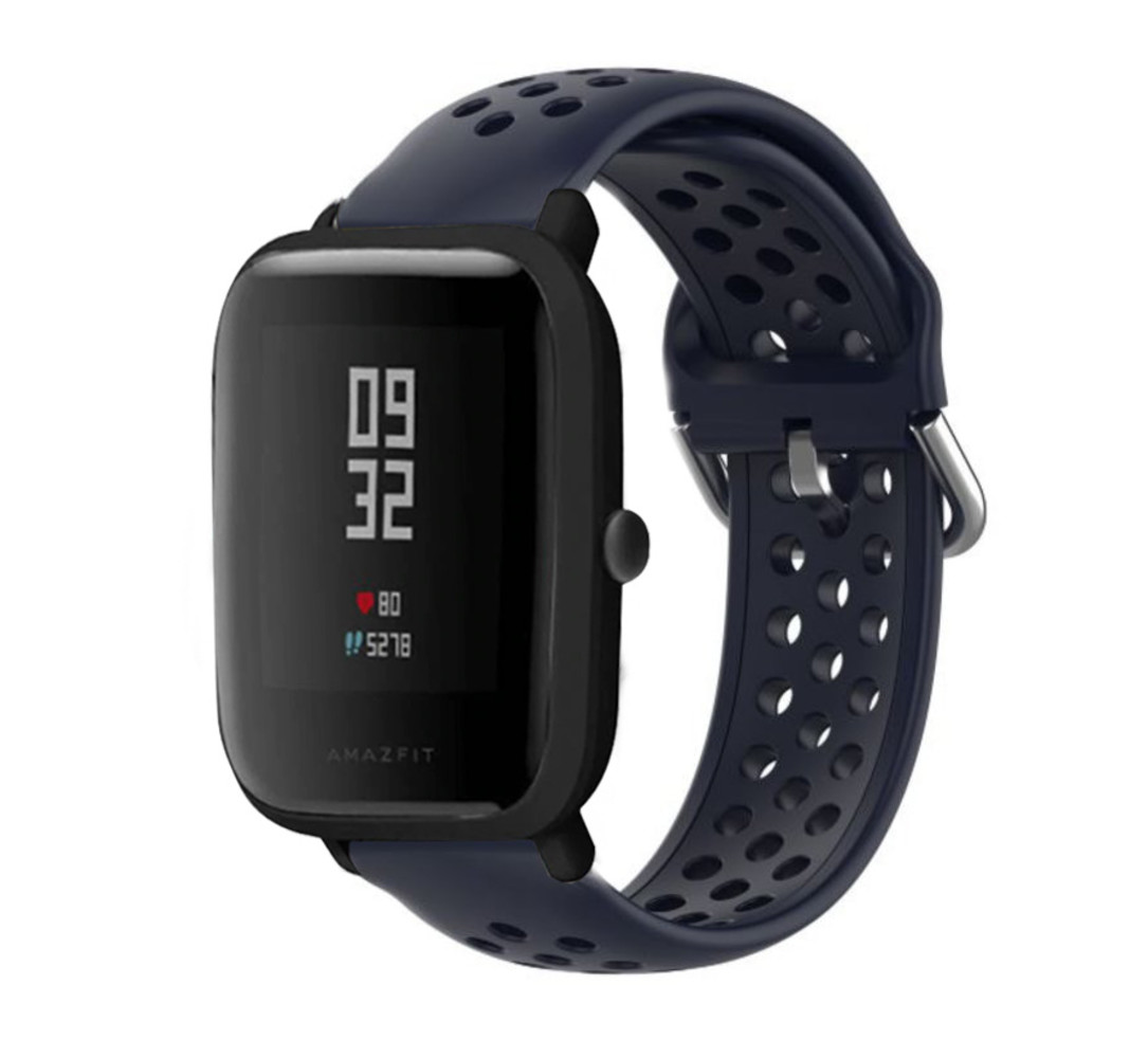 Xiaomi Amazfit Bip siliconen bandje met gaatjes (donkerblauw)