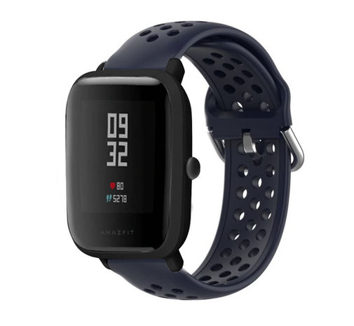 Xiaomi Amazfit Bip siliconen bandje met gaatjes (donkerblauw)