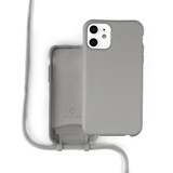 Coverzs Silicone case met koord iPhone 11 (grijs)
