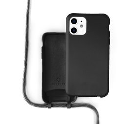 Coverzs Silicone case met koord iPhone 11 (zwart)