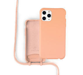 Coverzs Silicone case met koord iPhone 11 Pro (oranje)