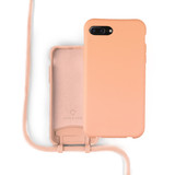 Coverzs Silicone case met koord iPhone 7/8 Plus (oranje)
